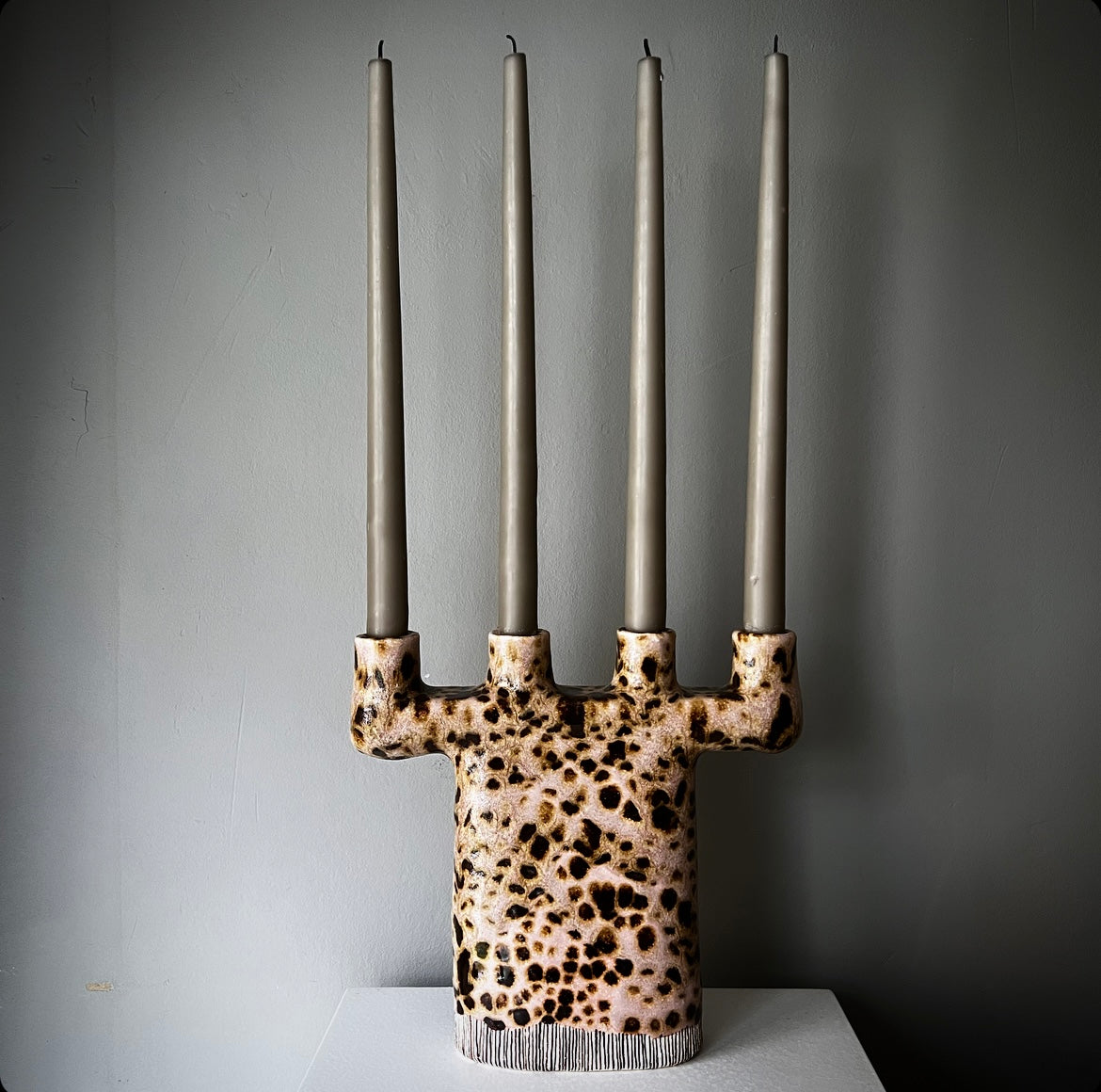 Ljusstake, Rosa med bruna fläckar 4a